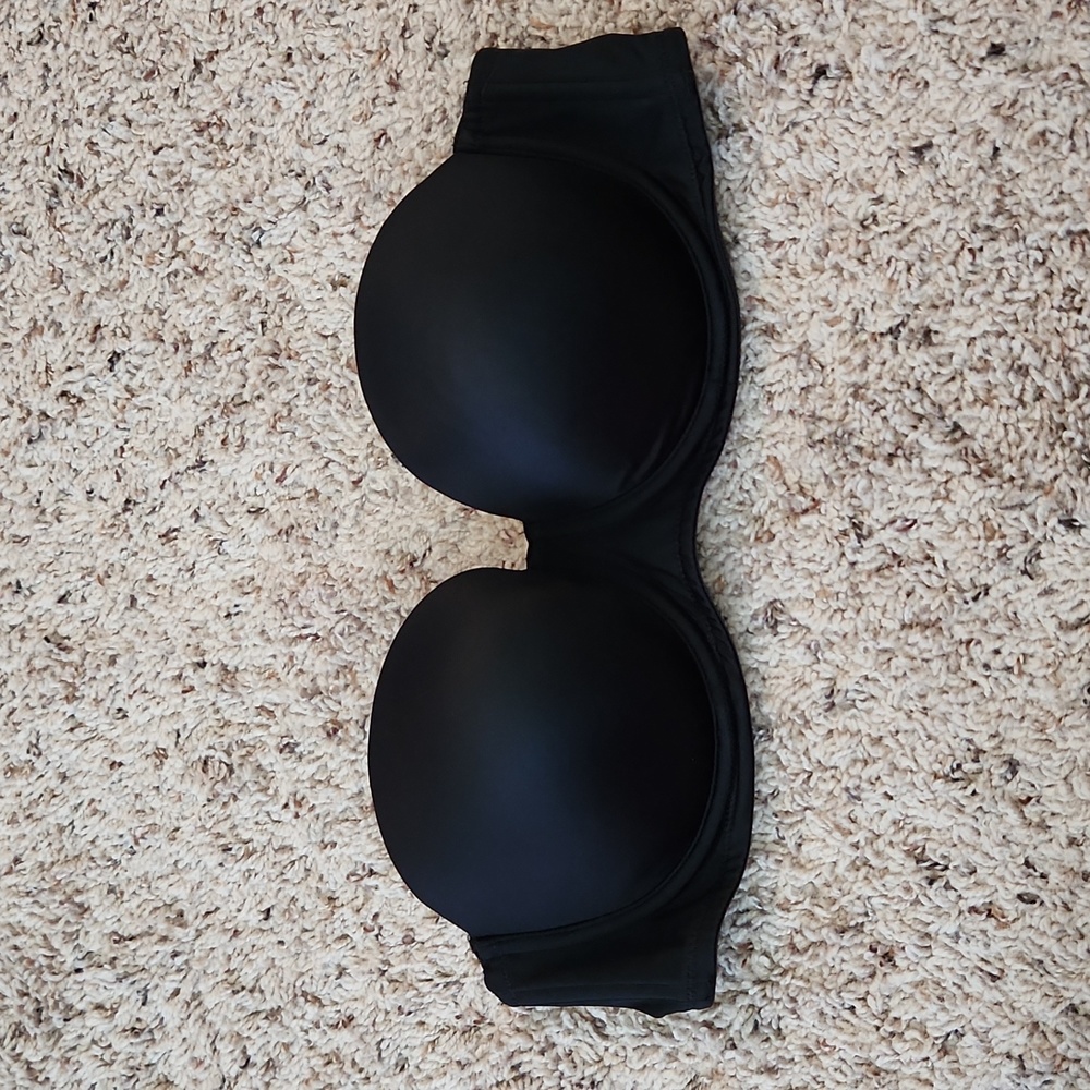 Bali 38 C strapless underwire black bra